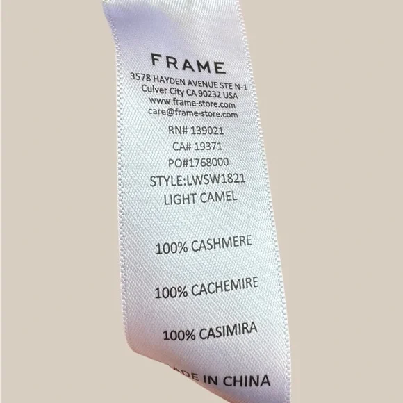 Frame Denim Cashmere Cable-Knit Puff-Sleeve Sweater in Camel - Picture 4 of 4